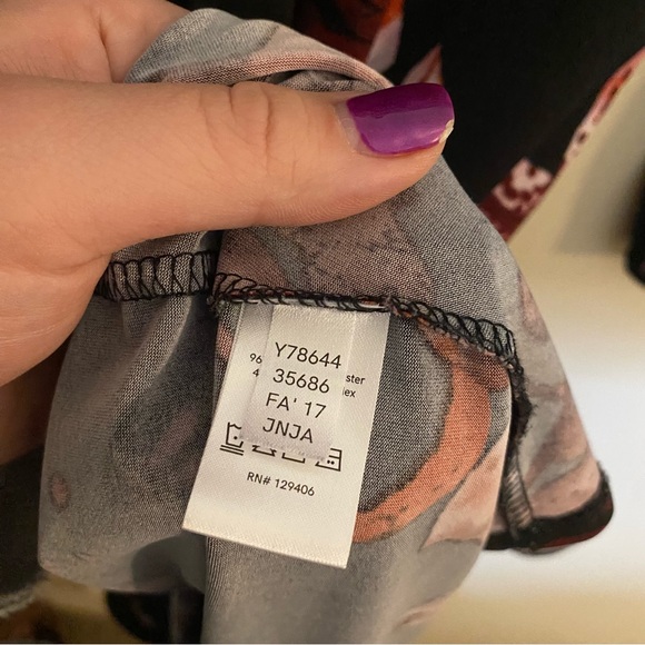 Venus Floral Midi Faux Wrap Dress L - Picture 4 of 5